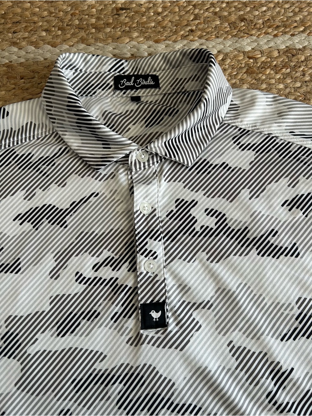 Bad Birdie Frostbite Camo Polo Shirt